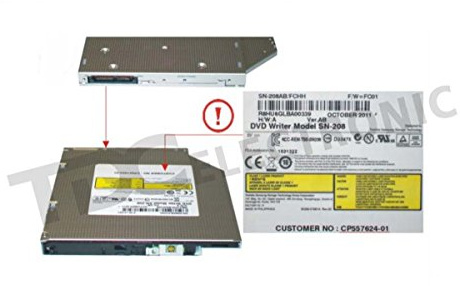 Slim line-lecteur graveur dVD gRAVEUR sN - 208AB fCHH fUJ : cP557624–xX