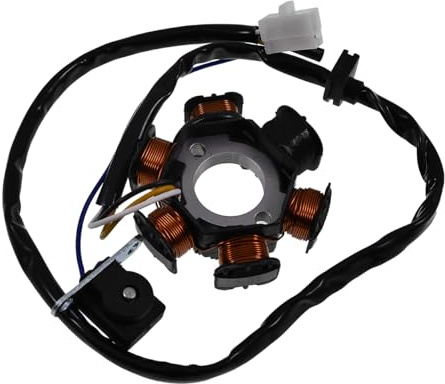 2EXTREME Lichtmaschinestator kompatibel mit Peugeot Speedfight 1,2 50 AC/LC | Mit Stator, Kabelsatz und Pick-up; 3er Stecker 3-fach belegt plus Einzelkabel; Vergleichsnummern 1172995700, 180310F, 740929