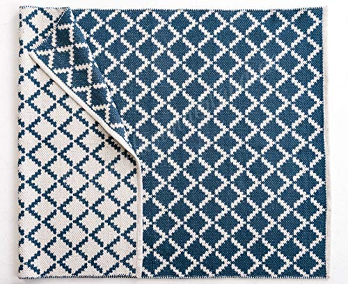 Schöner Wohnen Picknick Web-Teppich Dreieck Blau, Größe Teppiche:150 x 080 cm