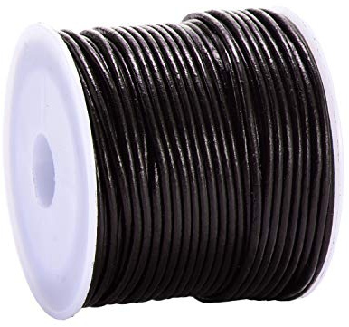 DonDon Cinta de cuero marrón - DIY Rollo de 25 metro 3 mm de ancho