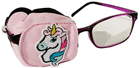 FANCYPUMPKIN Kreative Cartoon Augenklappe Einzelbrille Abdeckung Lazy Eye Amblyopie-Behandlung für Kinder (rechtes Auge), Einhorn