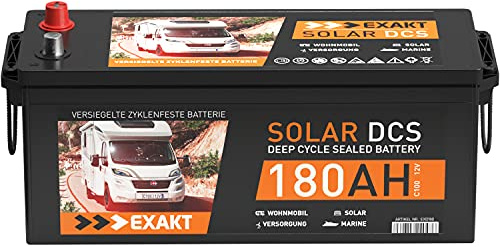 Solarbatterie 12V 180Ah EXAKT DCS Wohnmobil Versorgung Boot Solar Batterie