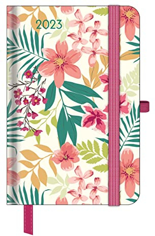 GreenLine Diary Floral 2023 - Buchkalender - Taschenkalender - 10x15