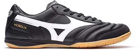 Mizuno Morelia IN Fußballschuhe für Wohnzimmer, Unisex, Erwachsene, Blk/White/GalaxySilver, Größe 40,5