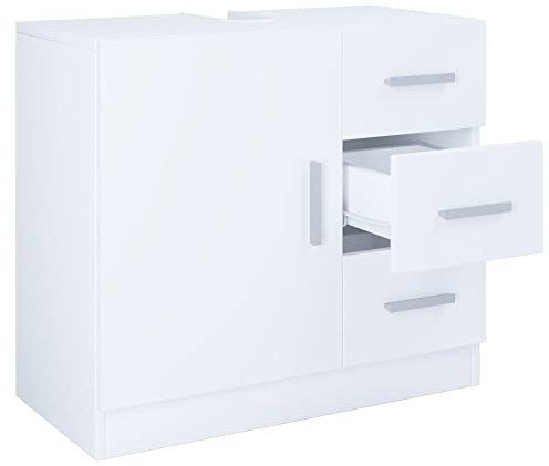 VCM Badmöbel Waschbeckenunterschrank 63x30x56 cm 1 Tür 1 Fach Stauraum | Praktische Aufbewahrung unter dem Waschbecken - Badezimmer oder Gäste-WC - für jeden Haushalt - Holzwerkstoff