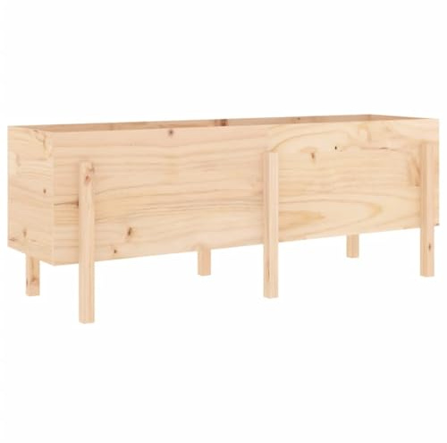vidaXL Odlingslåda på ben 160x50x57 cm massiv furu, upphöjd odlingslåda, odlingslåda på ben, blomlåda, upphöjda odlingslådor, odlingslådor på ben