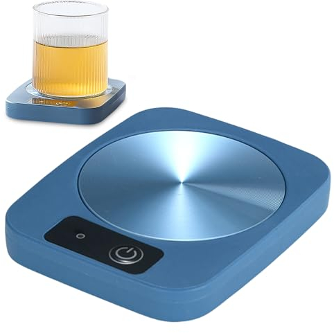 Aicharynic Calentador de Tazas de Café y Té, Eléctrico Con Termostato para Bebidas Calientes, Cacao, Leche - Ideal para Escritorio y Oficina