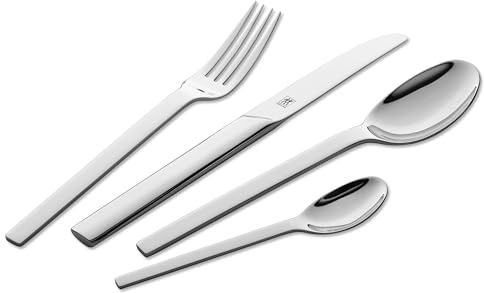 ZWILLING Set med 68 bordsbestick, för 12 personer, högkvalitativt 18/10 rostfritt stål, matt, minimal serie