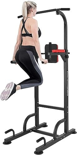 Hantelbank, Fitnessgeräte, verstellbare Hantelbank mit Squat-Rack-Ständern, faltbare Schrägbank, Gewichtheberbett, robuste Dip-Station, Langhantel-Hebetraining