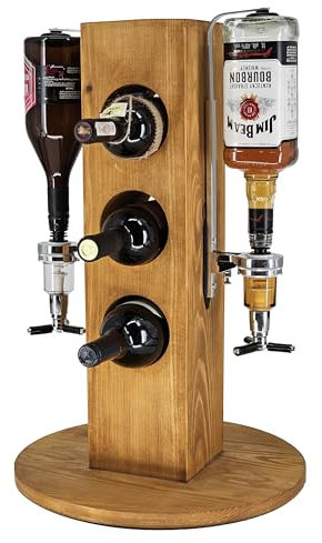 CREATIVE COOPER Weinregal mit 2 Ausgießern Fässern – 57 x 38 cm – Eiche