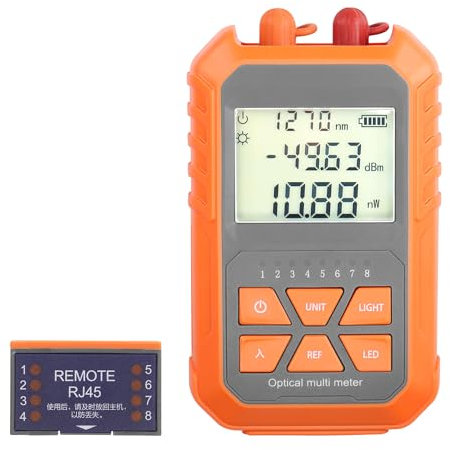 SinLoon Portable Fiber Optic Power Meter & Tester - Universal FC/SC/ST Interface, 2MW VFL, LED Lighting