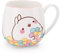 NICI Tasse MOLANG mit Regenbogenblume 400ml Porzellan 8x9cm weiß - Teetasse Kaffee-Tasse Porzellantasse Henkeltasse Tasse Mug mit Henkel für Kalt- und Heißgetränke, Kaffee, Tee, Milch, Kakao
