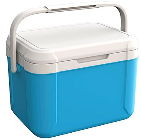 Fiorky 5L Eisflaschenkühler, tragbarer Kühler, großes Fassungsvermögen, Frischhalte-Isolierbox, Auto-Isolierbox, Lebensmittelkühler, Mini-Kühlschrank, Camping, Grillausrüstung (blau)