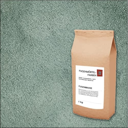 Fugenmörtel-Farben | Einsetzbar für Fugen im Innen- und Außenbereich auf Wand- und Bodenflächen (Seegrün, 1kg)