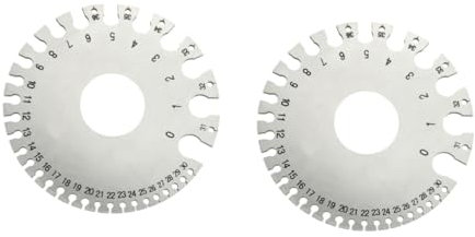 Angoily 2pcs round Wire Gauge Diameter Measuring Tool Wire Thickness Ruler for Electric Cable Accurate Measurement