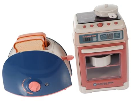 MUSISALY Joujou Garçon Et Filles Mini-Four Artificiel Grille-Pain Machine À Pain Factice Appareil De Cuisson Simulé Joujou Éducatif pour Tout-Petits