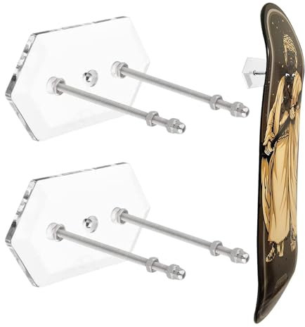 Skateboard Wandhalterung Rack - Wandaufhänger für Longboard - Skateboard-Aufbewahrung, Tragfähiger Skateboard-Rack, Halter, Wandaufhänger für Wohnzimmer, Schlafzimmer