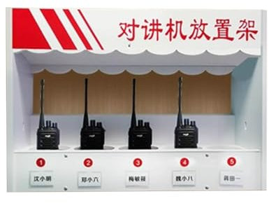 RIYUE_SHENGHENG Wall Mounted Walkie Talkie Holder Radio Case,construction Site Hotel Universal Two Way Radio Holder,firefighter Radio Holder,desktop Finishing Multi Grids Walkie Talkies Organizer