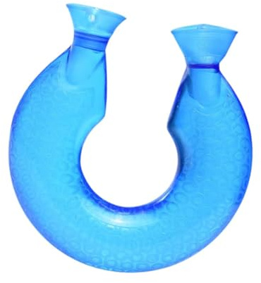 Colcolo Borsa per Acqua Calda Da Collo con Coperchio, Borsa per Impacchi Caldi Inodore, Riempita D'acqua, a Prova di Perdite, PVC, Riutilizzabile, Comoda, Blu