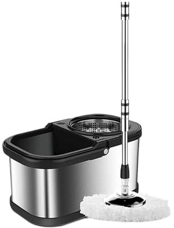 SHCHNA Spazzolone per Pavimenti Spin Mop Home Kitchen Floor Cleaning per Pavimenti in Legno Duro E Piastrelle Include Teste di Mocio Lavabili Mocio Pavimenti Mocio Mop