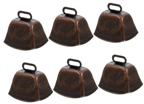 TOYANDONA 6stücke Kuhglocken Hängend Für Bauernhof Dekoration Vintage Anhänger DIY Handwerk Ornament Zum Weiden Und Jubeln Für Kuh Schaf