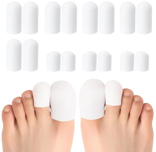 16 Pcs Toe Protectors, Silicone Toe Caps Great for Wen & Women Running, Walking, Prevent Blister, Corn, Calluses, Sore Toes, Friction Injury