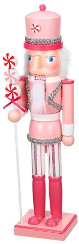 GETAJGHSD Cascanueces De Navidad Soldado De Madera 38 Cm Decoración Navideña Artesanal para Hogar Mesa Chimenea Adorno Festivo