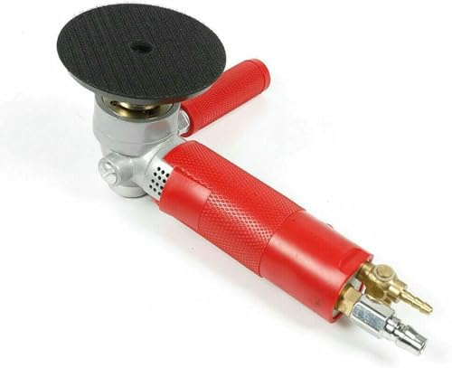 VYUJHNBG 4300 RPM Polisseur Pneumatique, 4 Pouces Air Mouillé Pierre Polisseur Air Mouillé Moulin Air Polisseur Moulin À Eau Outil De Polissage Pneumatique, Rouge