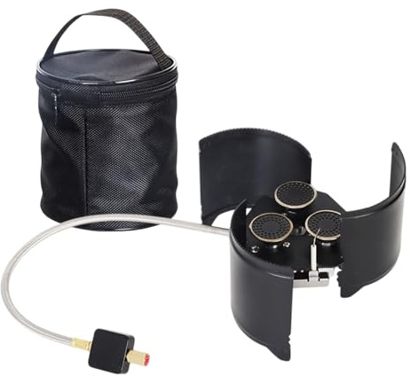 Fornello da campeggio, 5000 Watt, pieghevole, antivento, resistente al calore, in ceramica, sicuro, per esterni, picnic, viaggi, con piastra grill