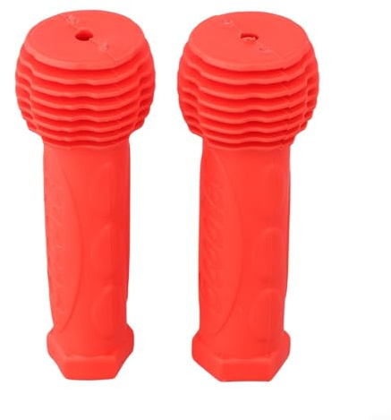 Oniissy Kinder-Fahrradgriffe für 22-mm-Lenker, weiches Gummi, rutschfeste Scooter-Lenkergriffe mit strukturiertem Muster für Kinder, für einfache Werkzeug-Installation, Rot