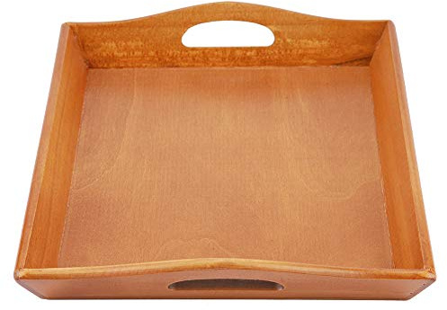 Acouto Bandeja de Madera para Servir, Plato para Juego de té, Frutas, Dulces, Toalla para Comida, Uso Totalmente No Tóxico, Bandeja para Servir E, para Frutas, Juego de té, para, para Alimentos