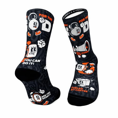 Maldita Buena Suerte Calcetines Crossfit Técnicos Hombre y Mujer – Sin Costuras, Antirozaduras, Transpirables – Diseño WOD – Talla 41-43