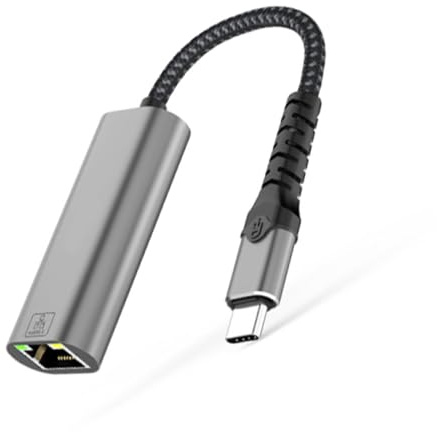 Adaptateur Ethernet USB 3.0 de type C vers 2,5 Gbps RJ45 pour ordinateurs portables, ordinateurs de bureau, cartes réseau, convertisseurs de réseau