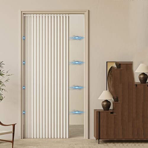 Premium vit dörr ingen borr kallt skydd vikbar rumsavdelare med magnetisk stängning glidande köksskåp ain självhäftande montering vind B90 x H 240 cm