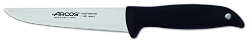 Arcos Séries Menorca - Couteau Cuisine - Lame Acier Inoxydable Nitrum 150 mm - Manche Polypropylène Couleur Noir