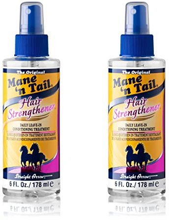 Mane 'n Tail Hair Strengthener 6oz 2 Pack – Daily Leave-In Conditioning Spray for Stronger, Healthier Hair – Fortifies, Nourishes & Protects from Heat & Styling Damage – Alcohol-Free Formula