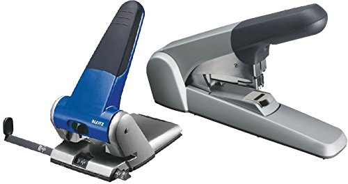 Leitz Stanzfunktion, 65 Blatt aSIN (4) Mit Hefter blau