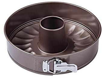 Molde para bizcochos y tartas, 2 fondos desmontable, 26cm, Acero carbonatado 0’4 mm de alta calidad, Resiste hasta 230°, Antiadherente mejorado