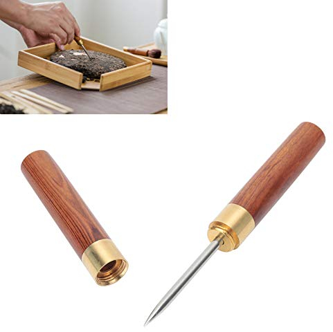 Coltello da tè, Set di coltelli Puer in Acciaio Inossidabile con Manico in Palissandro e Copertura di Sicurezza Utensili da tè Portatili per Torta Puerh Pratico per la Cerimonia