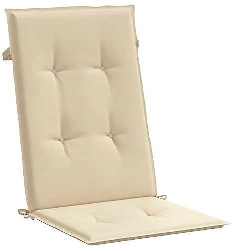 VidaXL Trädgårdsstolsdynor 6 st beige 120 x 50 x 4 cm