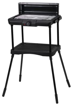 Tepro Albertville Barbecue électrique sur Pied 1800-2000 W, élément Chauffant Amovible, Grille de Cuisson chromée et Grille de Maintien au Chaud, Thermostat avec Voyant Lumineux, Barbecue électrique