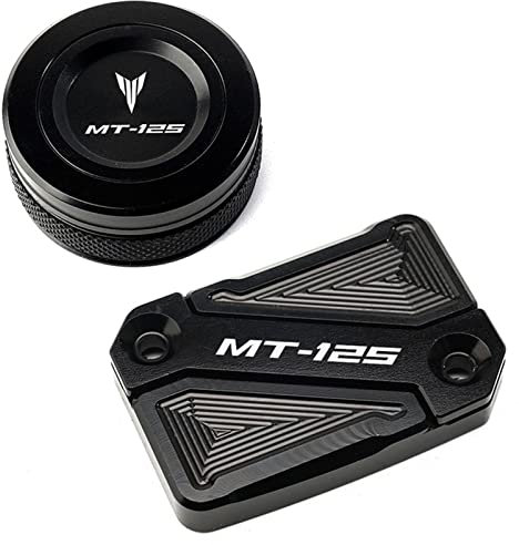 Motorrad Bremsflüssigkeitsbehälter Vorne Und Hinten Deckel Zylinderabdeckung Schutzfolie for MT125 MT 125 MT-125 2008-2023 (Color : FRBC Black)