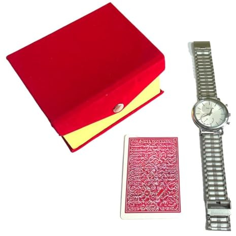 MilesMagic Zaubererkarte zum Ansehen von Magic Trick | Spielkarten visuell verwandeln sich in Armbanduhr, echte Illusion, Straße oder Bühnenentalismus Nahaufnahme Gimmick