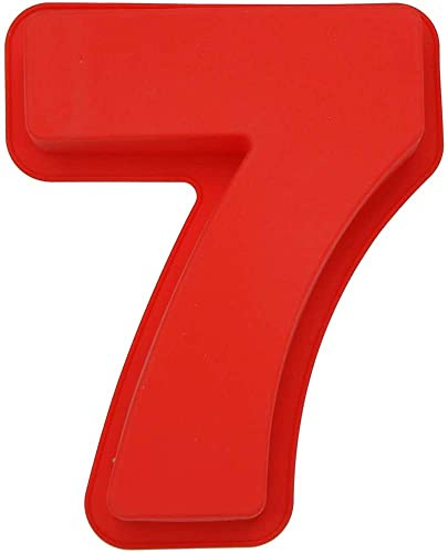 MEETOZ 10 Inch Silicone Numbers Cake Molds, 3D Baking Silicone Mould, Large Number Cake Mold Set Numbers Cake Molds Silicone Baking Pans for Birthday and Wedding Anniversary (7)
