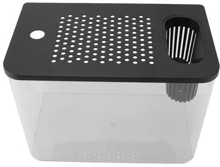 Depisuta Aquarium, 12,4 Zoll, Durchsichtiges Kunststoff-Aquarium, Desktop-kleines Aquarium mit Deckel, Aquarium-Set für die Unterbringung von Goldfischen, Kleinen Schildkröten, Garnelen