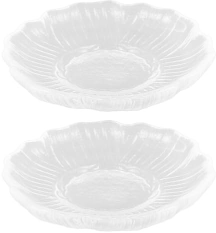 Ciieeo Glass Tea Saucer 3.5 Inch Clear Round Cup Mat for Tea Coffee Cups Snack Plate Table Protection Home Tearoom Restaurant Use