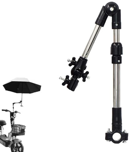JVHLOV Portaombrelli Supporto Regolabile Telescopico 360° per Bici Elettrica e Sedia a Rotelle