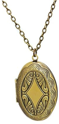 Holibanna Collier Femme Pendentif Photo Ouvrable Avec Fleurs Sculptées Collier Cadeau Pour Anniversaire Saint Valentin Souvenir Chic Créatif