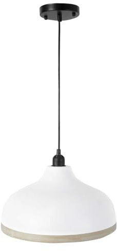 VIVANNO Deckenlampe Deckenleuchte Bambus LAVANT 45x24 cm weiß natur