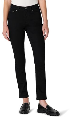Amazon Essentials Jean Jambes Droites, Coupe Ajustée et Taille Mi-Haute, Élasticité Moyenne Femme